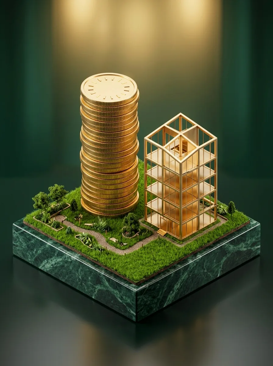 Undeveloped land plots in a growth corridor